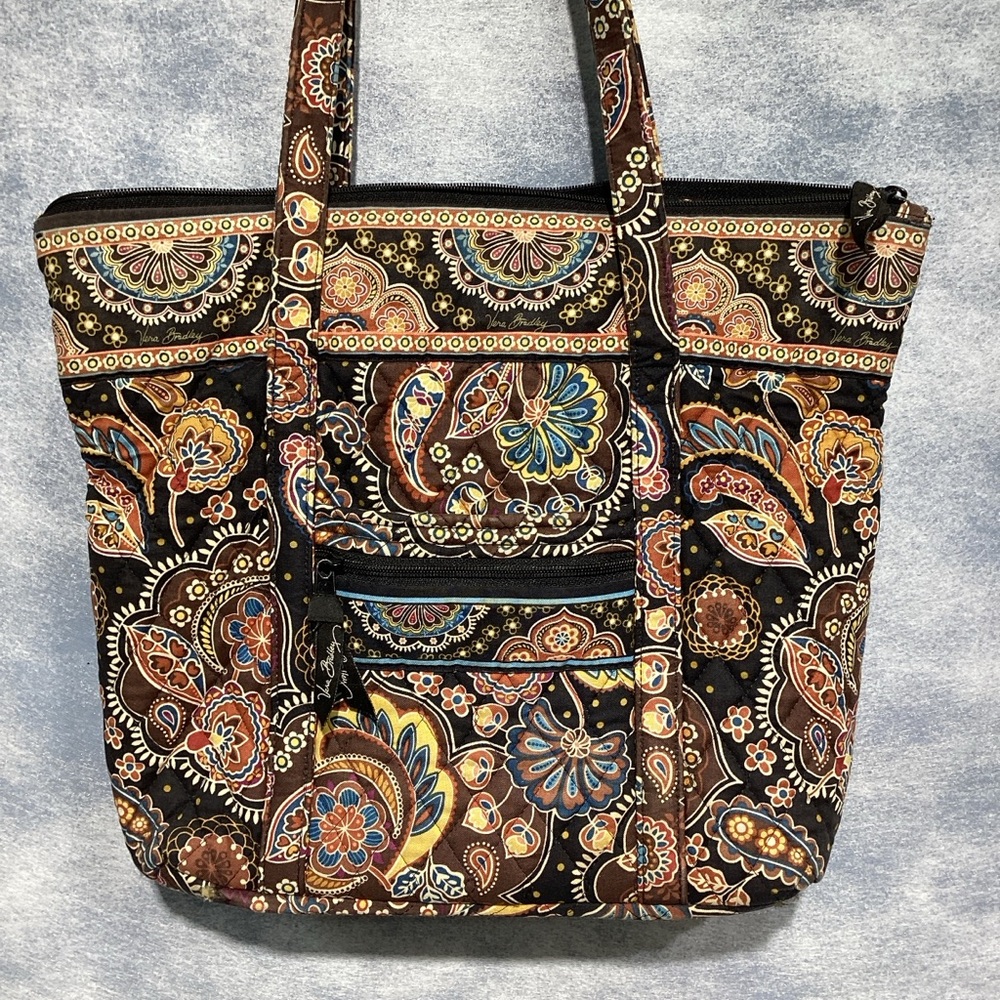 Vera Bradley Tote Maddie Kensington Brown - Picture 14 of 16